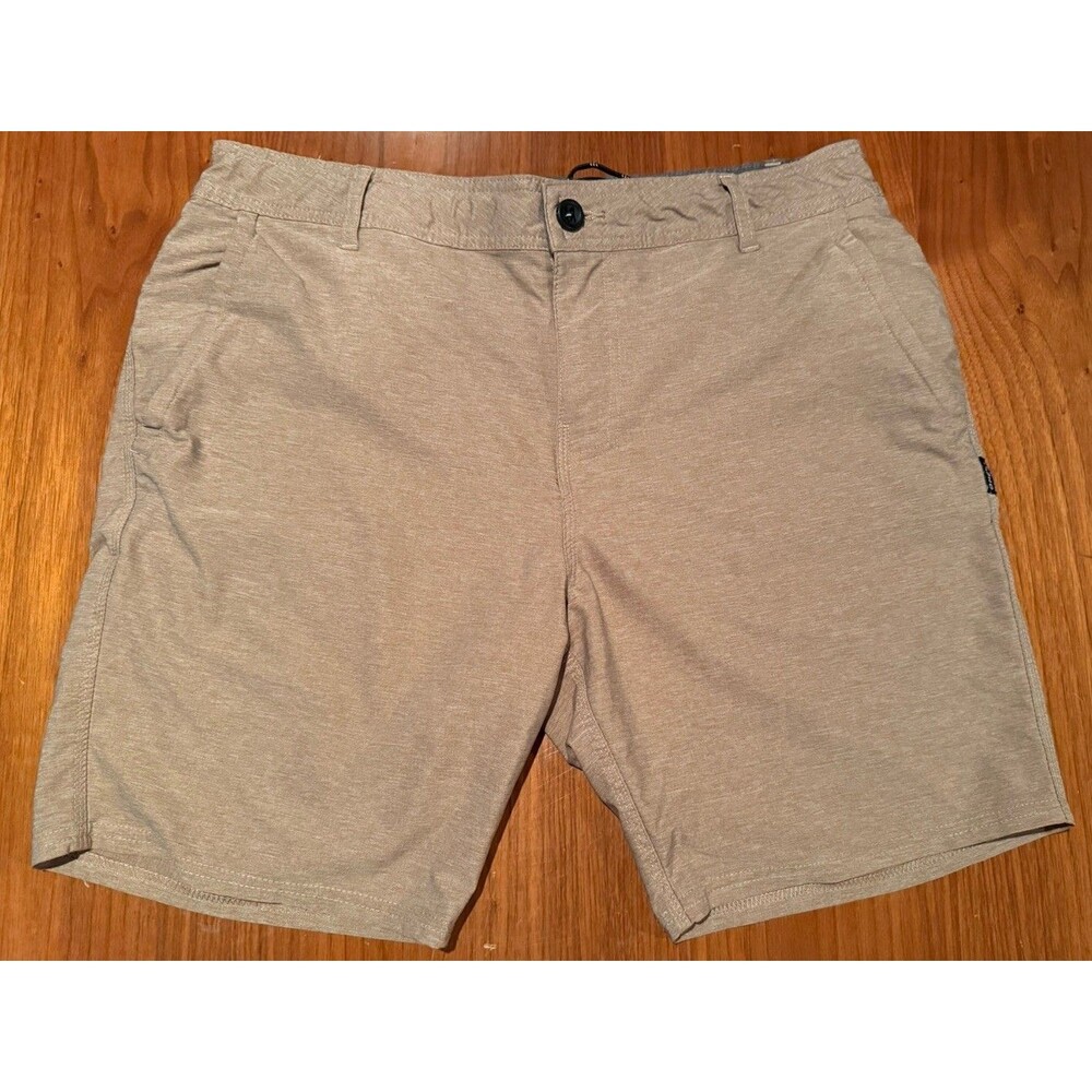 O'Neill Hybrid Shorts Men's 34 Khaki Tan Stretch Boardshorts